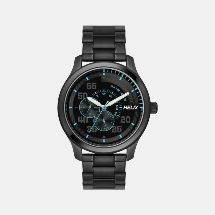 Helix Round Black Analog watch