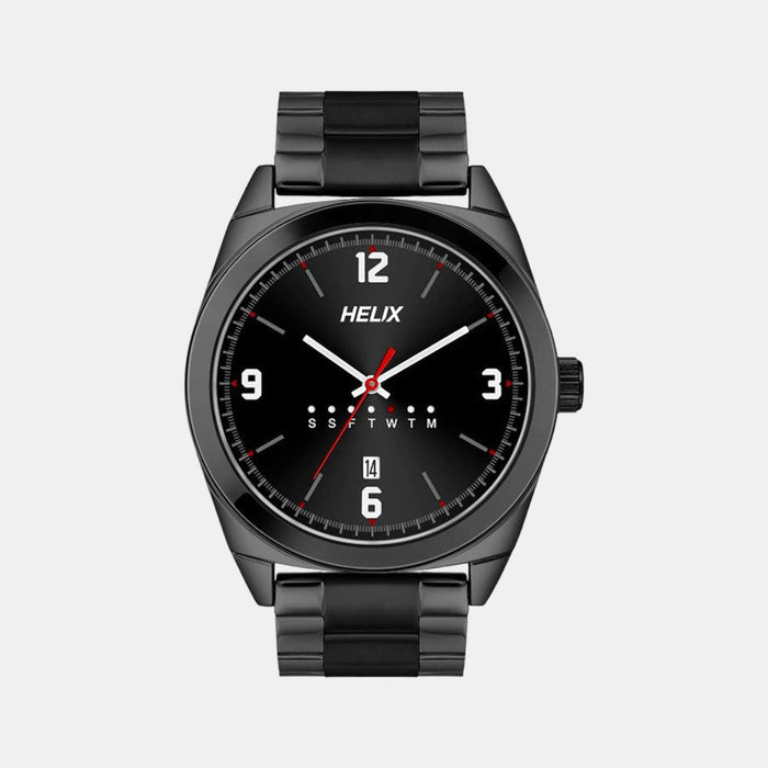 Helix Round Black Analog watch