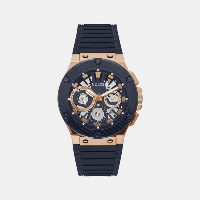 Guess Round Blue Analog watch