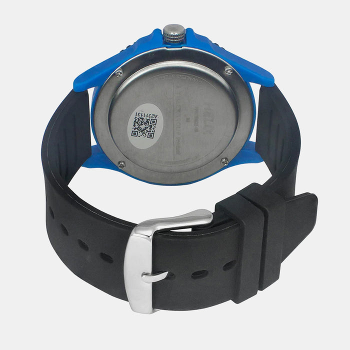Men Quartz Blue Dial Analog Silicone Watch TW033HG21