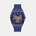 Guess Round Blue Chronograph watch