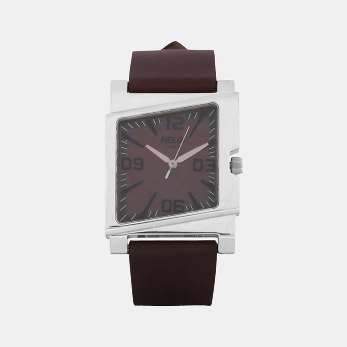 Helix Round Brown Analog watch