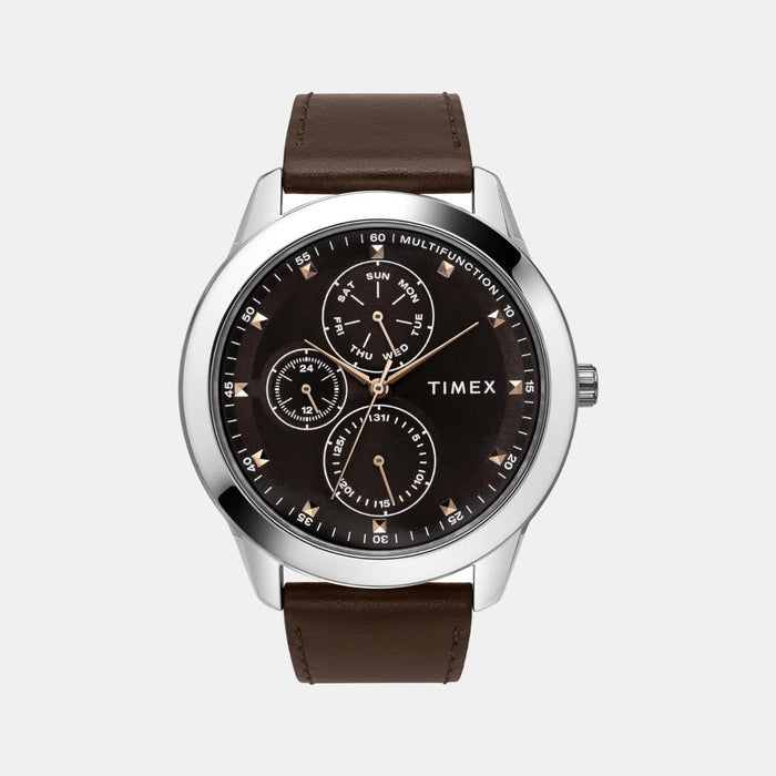 Timex Round Brown Chronograph watch