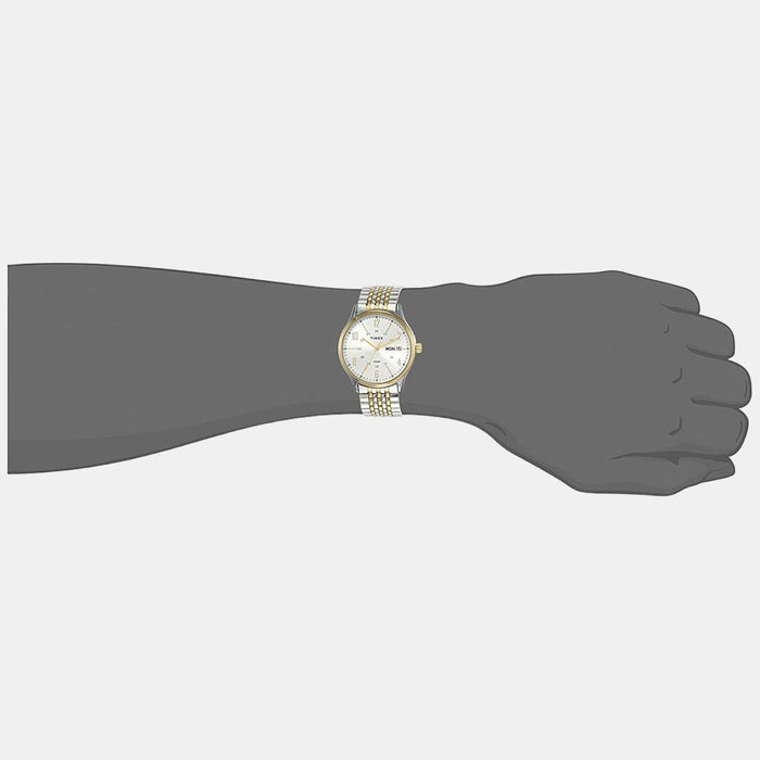 Timex Men Round Silver watch