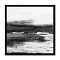 Monochrome Coast | Black & White Beach Painting - Framed