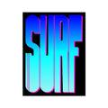 Neon Blue Surf: Word Art - Unframed - Beach House Art