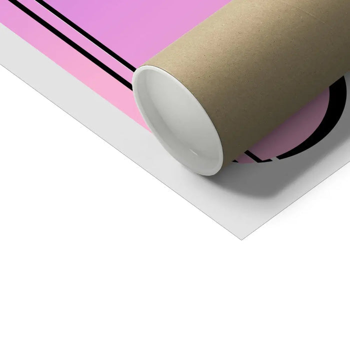 Neon Pink Surf: Word Art - Unframed - Beach House Art