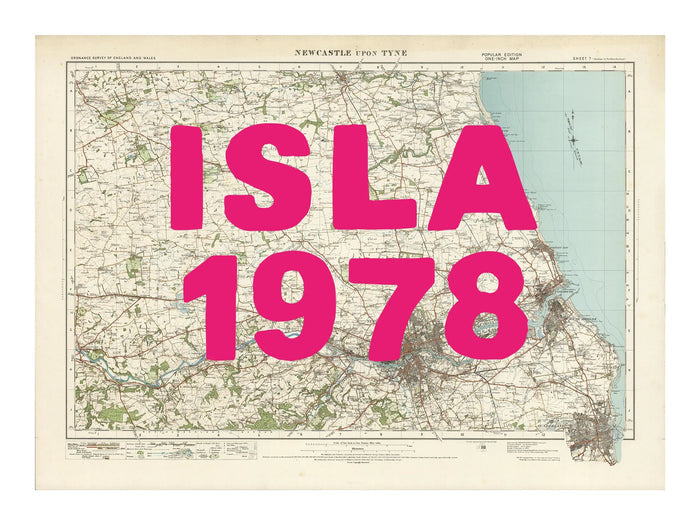 Newcastle Personalised Map Print | Custom Map of Newcastle | Pink Hand Drawn Font - Framed Wall Art