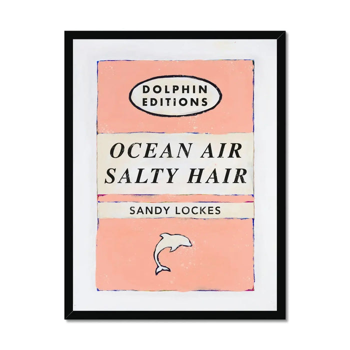 Vintage Book Art - Ocean Air - Framed - Beach House Art