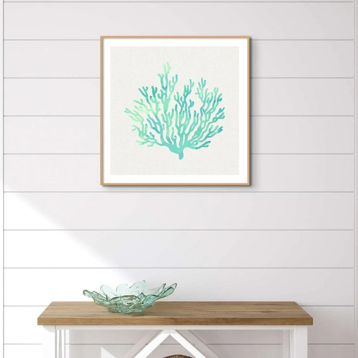 Opal Coral Art Print | Watercolour Shell Art - Framed Wall Art