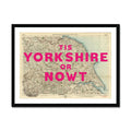 Or Nowt (Old Yorkshire Map) Map Art - Framed - Beach House Art