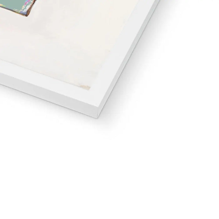 Our Happy Place quote print on vintage style book cover in Jade Green - Framed