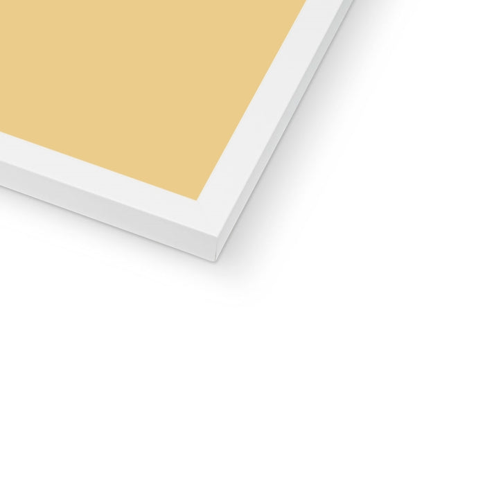 Beige color swatch with a white border on a white background