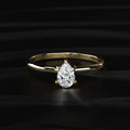 Pear Ring With Hidden Halo | Earthly Jewels