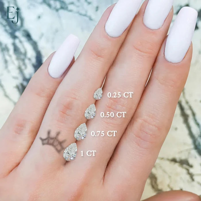 Pear Ring With Hidden Halo