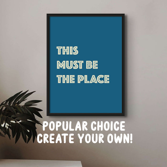 Personalised Quote Art | Cruise Type | Pink - Framed