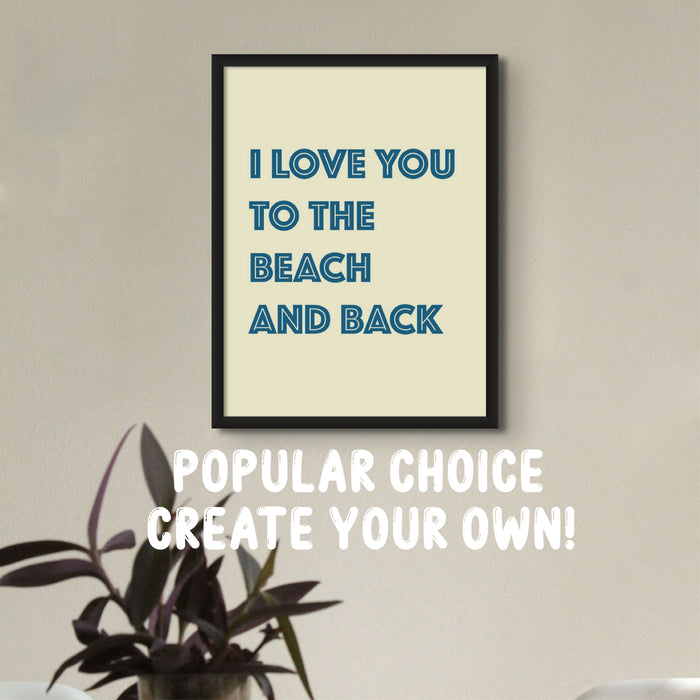 Personalised Quote Art | Cruise Type | Pink - Unframed