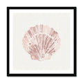 Pink scallop shell wall art print