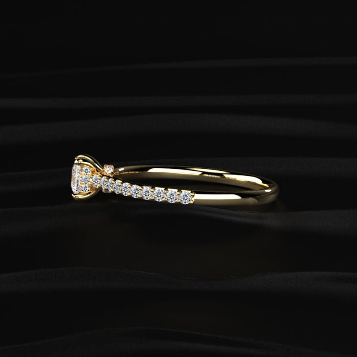 Princess Cut Hidden Halo Ring | Earthly Jewels