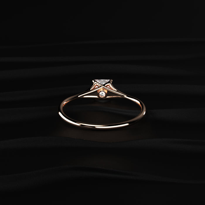 Princess Cut Split Shank Diamond Ring | Earthly Jewels