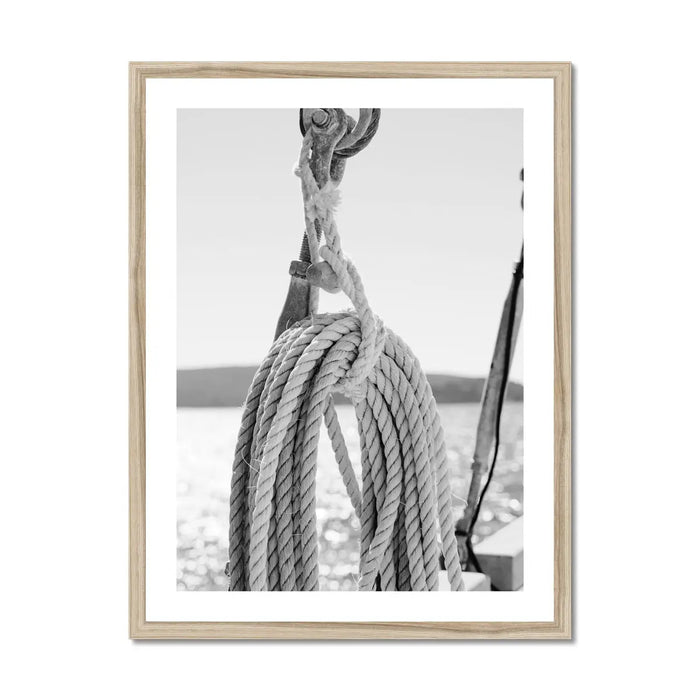 Rope & Tackle (Black & White Photography) - Framed - Beach House Art