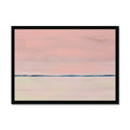 Rose-gold Coastal Painting | Abstract Beach Painting - Framed Wall Art