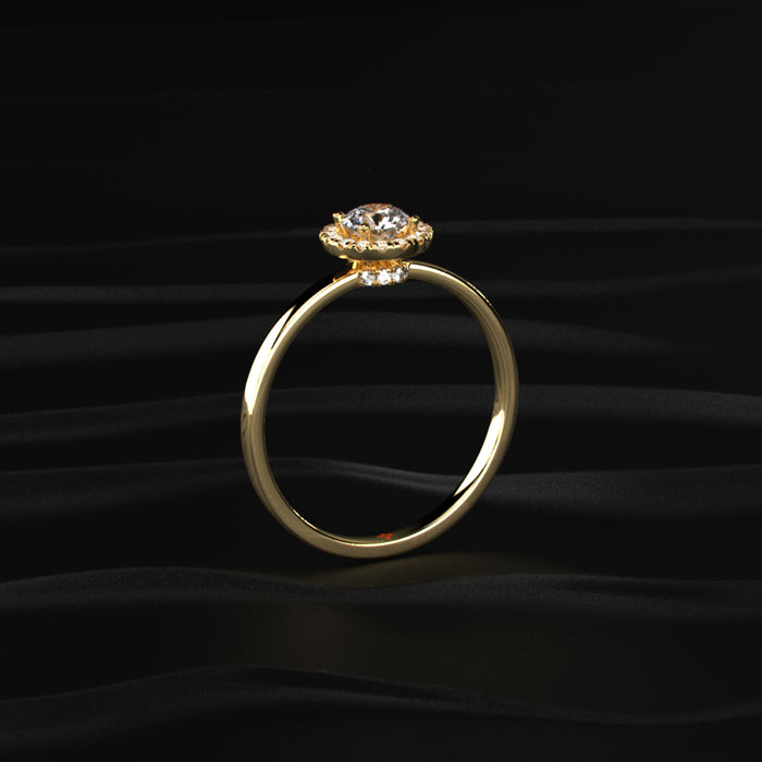 Round Cut Halo Diamond Engagement Rings | Earthly Jewels