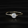 Round Diamond Split Shank Ring | Earthly Jewels
