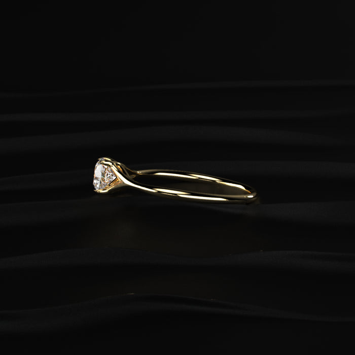 Round Diamond Split Shank Ring | Earthly Jewels