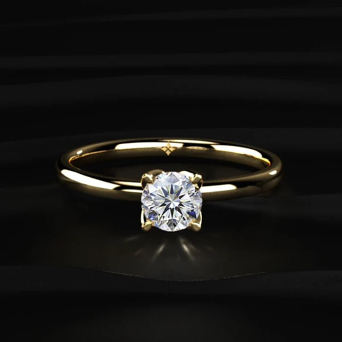 Round Diamond Tulip Setting Ring | Earthly Jewels