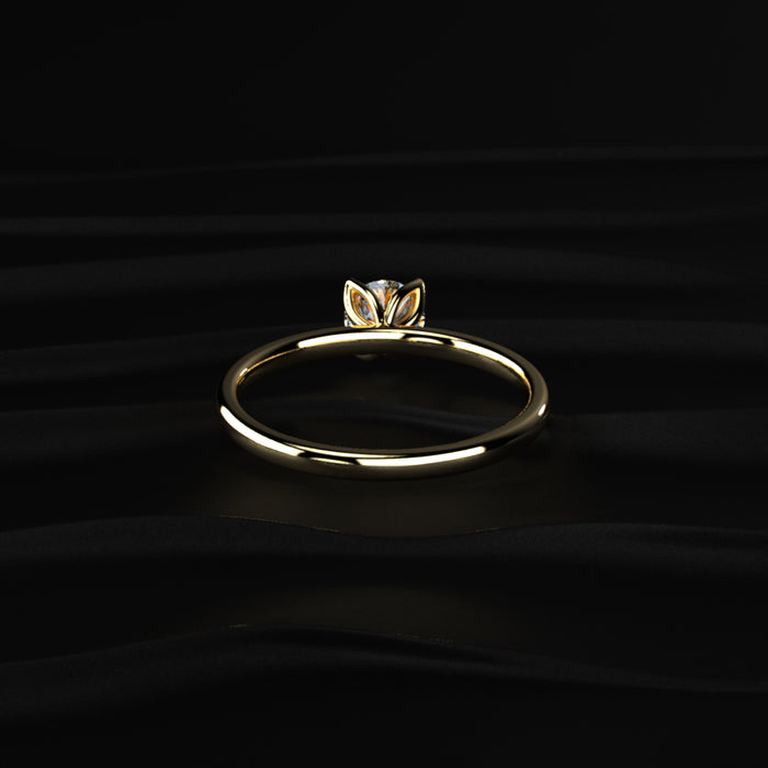 Round Diamond Tulip Setting Ring