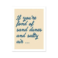 Unframed word art print of 'Salty Air' in seagrass colour - coastal wall art