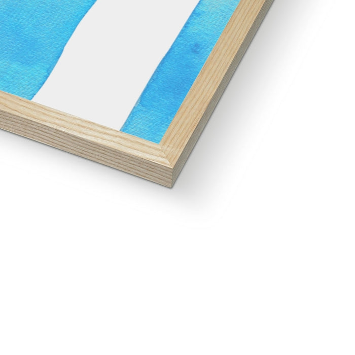 Sardine Painting on Blue Stripe | Kitchen Wall Art - Unframed