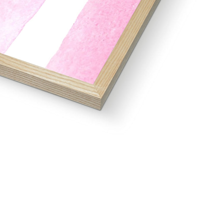 Sardine Painting on Red Pink Stripe | Kitchen Wall Art - Unframed