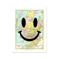 Scotland Makes me Happy (Scotland Map) Vintage Map Art - Unframed - Beach House Art