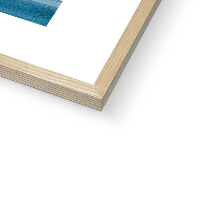Sea Blue Wave Art 1 | Abstract Lines Painting -  Unframed