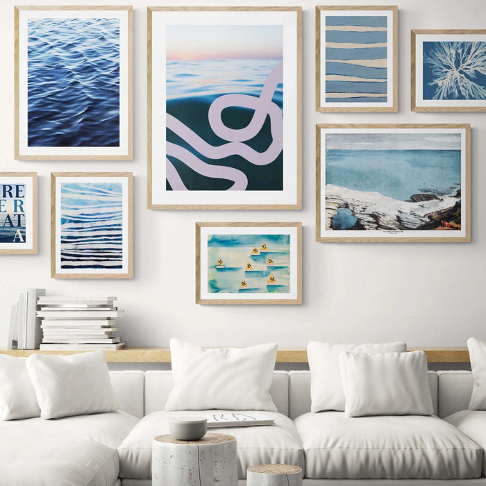 Sea Snake (Coral) - Framed Print Wall Art 45.00 Beach House Art
