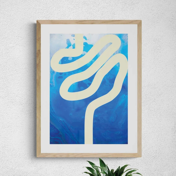 Sea Snake (Ivory) - Framed Print Wall Art 45.00 Beach House Art