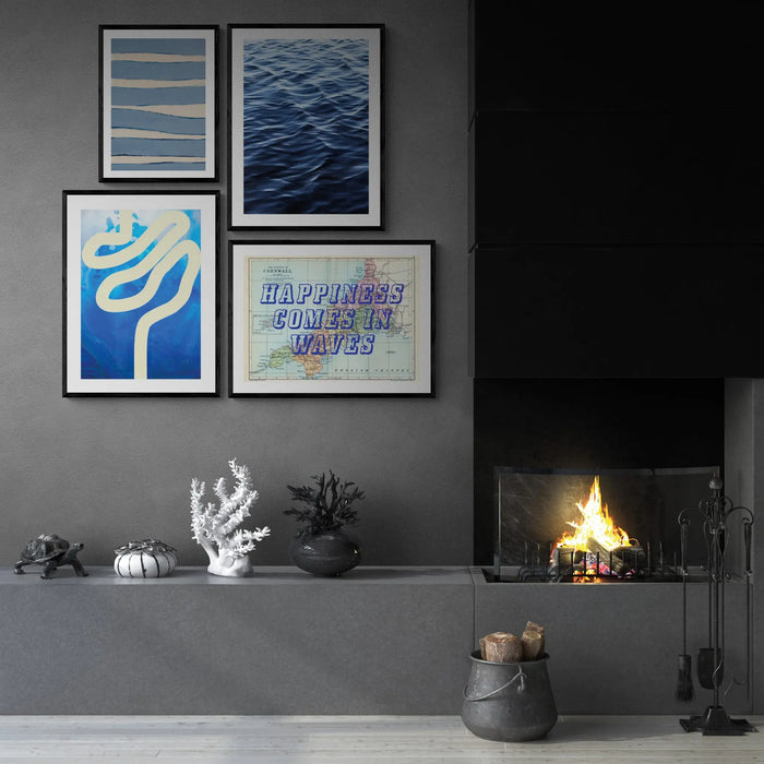 Sea Snake (Ivory) - Unframed Print Wall Art 18.00 Beach House Art