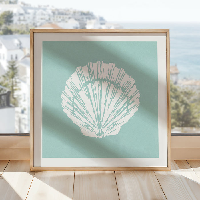 Set of Two Shell Prints | Set of two square shell prints - Framed