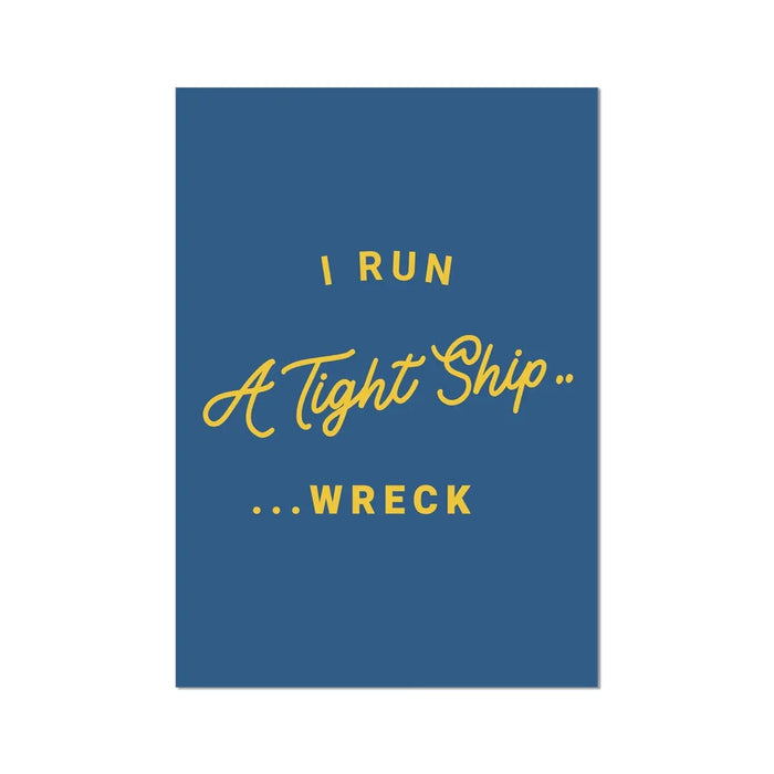 Ship Wreck Typography Art Print - Unframed Wall Art