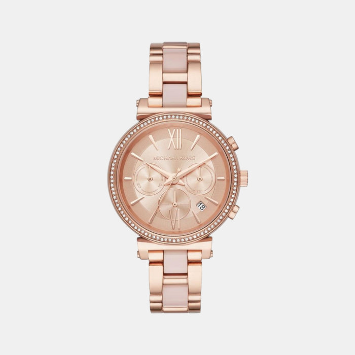 Michael Kors Round Rose Gold Chronograph watch