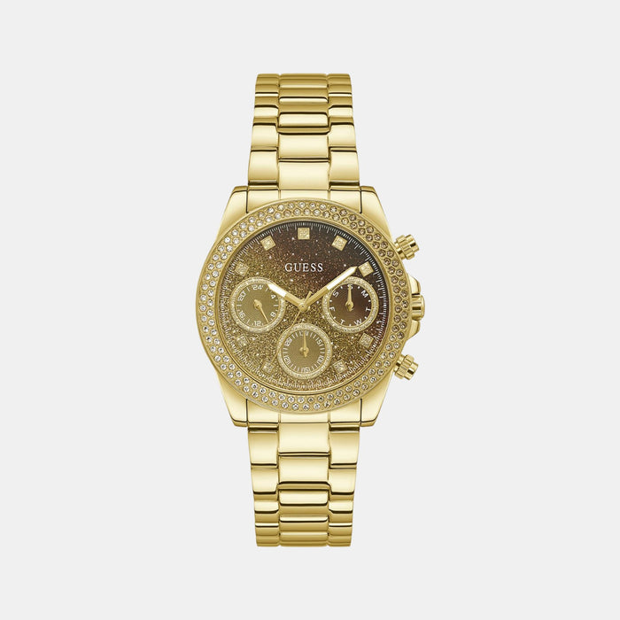 Guess Round Gold Chronograph watch