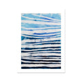 Storm Set Print | Abstract Blue Line Art Print - Unframed Coastal Wall Art