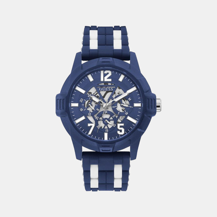 Guess Round Blue Chronograph watch