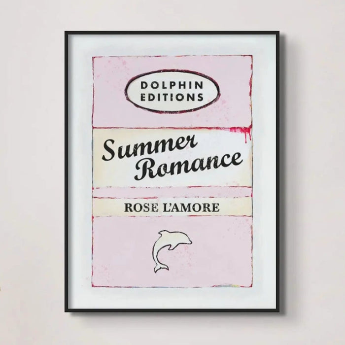 Summer Romance (Vintage Book Art) - Framed Wall Art 45.00 Beach House Art