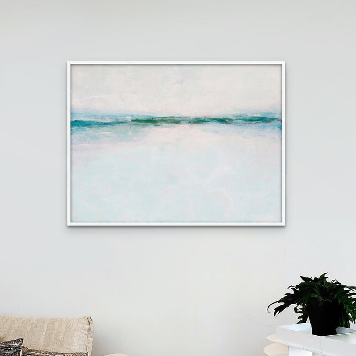 Tide Beach Art Print | Abstract Sea Painting - Framed Wall Art
