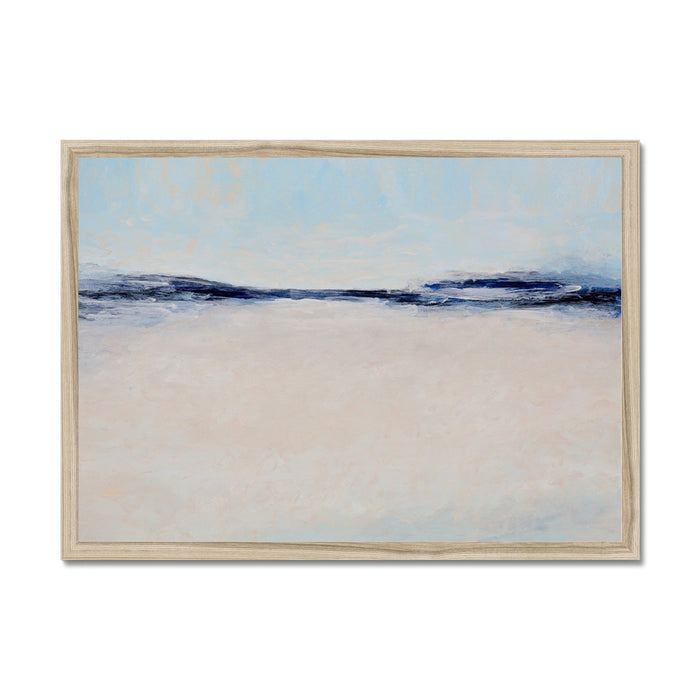 Tide Beach Art | Abstract Sea Painting - Framed Wall Art