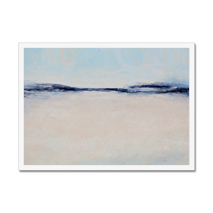 Tide Beach Art | Abstract Sea Painting - Framed Wall Art
