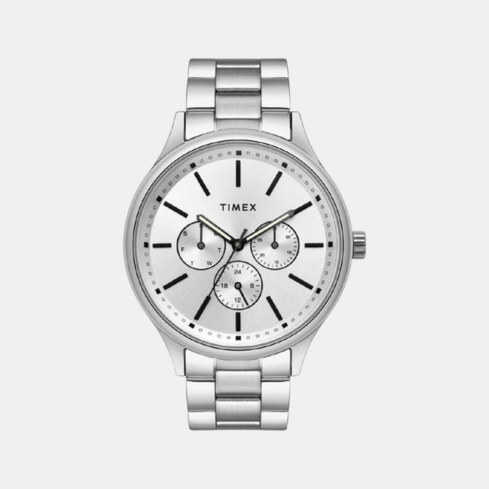 Trendline Men Quartz Silver Dial Multi-Function Stainless Steel Watch TWEG18409